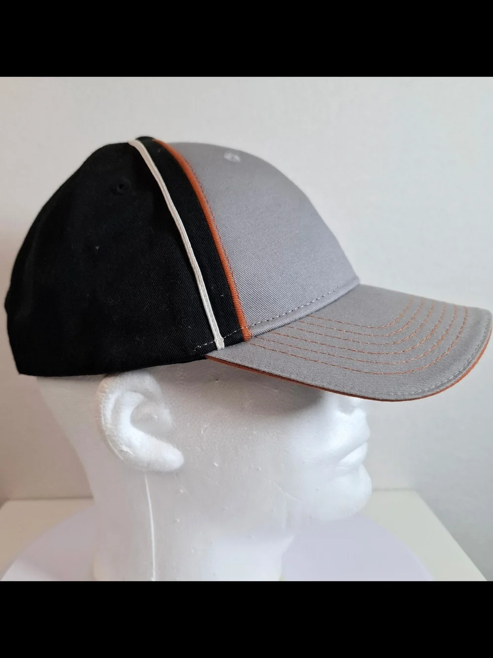 CASE Construction Gray and Orange Snapback Cap